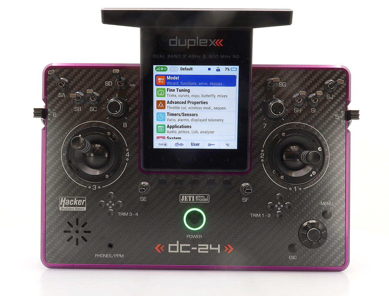 Jeti - Transmitter Duplex DC-24 II Carbon Line Multimode - Ruby (With Receiver REX 12 Assist)