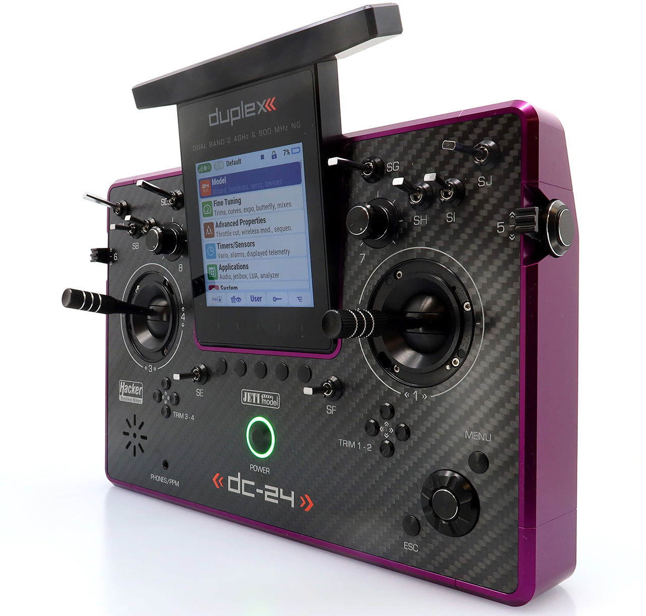 Jeti - Transmitter Duplex DC-24 II Carbon Line Multimode - Ruby (With Receiver REX 12 Assist)
