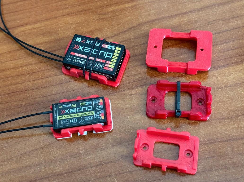 Mounting system for for Jeti Duplex Rsat 2 EX or RCSW